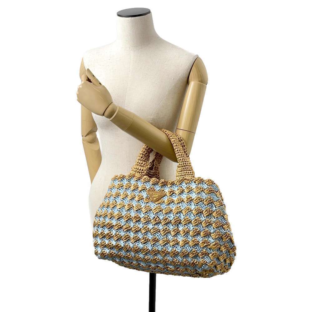 Prada Canapa Raffia Handbag Tote - Picture 4 of 12